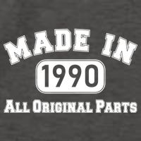 30th Birthday Made in 1990 All Original Parts Vector Backpack