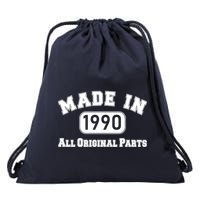 30th Birthday Made in 1990 All Original Parts Drawstring Bag