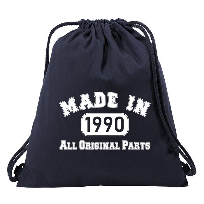 30th Birthday Made in 1990 All Original Parts Drawstring Bag