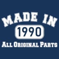 30th Birthday Made in 1990 All Original Parts Drawstring Bag