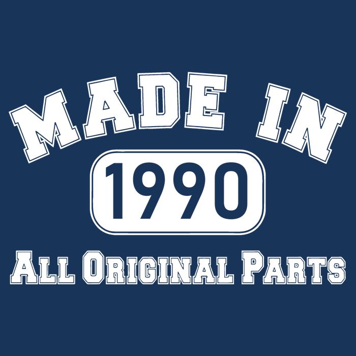 30th Birthday Made in 1990 All Original Parts Drawstring Bag