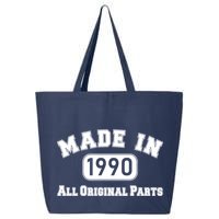 30th Birthday Made in 1990 All Original Parts 25L Jumbo Tote
