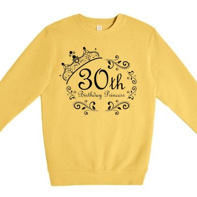 30th Birthday Princess Premium Crewneck Sweatshirt