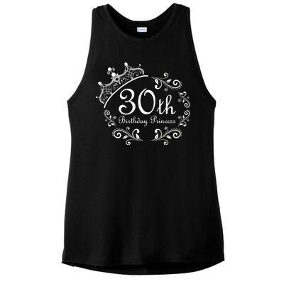 30th Birthday Princess Ladies PosiCharge Tri-Blend Wicking Tank