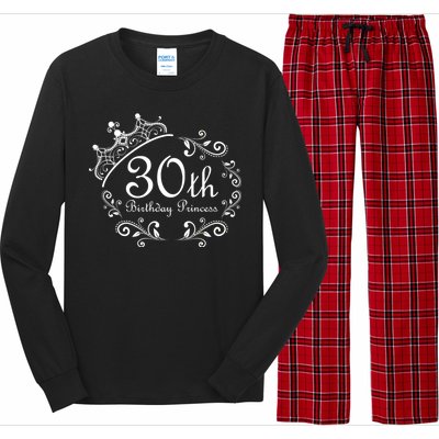 30th Birthday Princess Long Sleeve Pajama Set