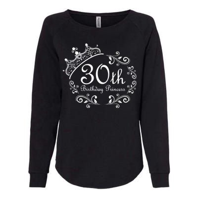 30th Birthday Princess Womens California Wash Sweatshirt