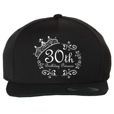 30th Birthday Princess Wool Snapback Cap