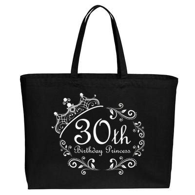 30th Birthday Princess Cotton Canvas Jumbo Tote