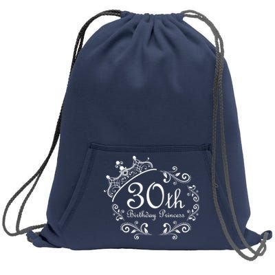 30th Birthday Princess Sweatshirt Cinch Pack Bag