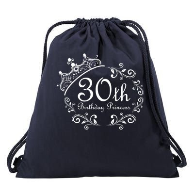 30th Birthday Princess Drawstring Bag