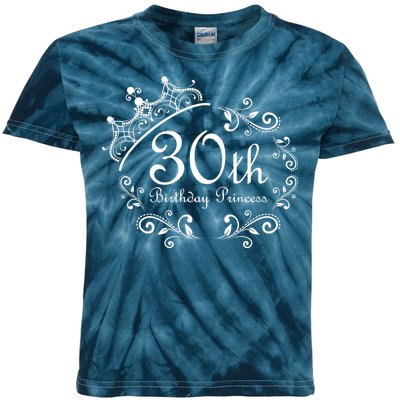 30th Birthday Princess Kids Tie-Dye T-Shirt