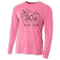 30th Birthday Princess Cooling Performance Long Sleeve Crew