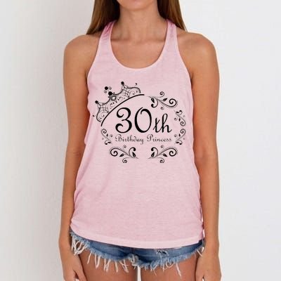 30th Birthday Princess Women's Knotted Racerback Tank