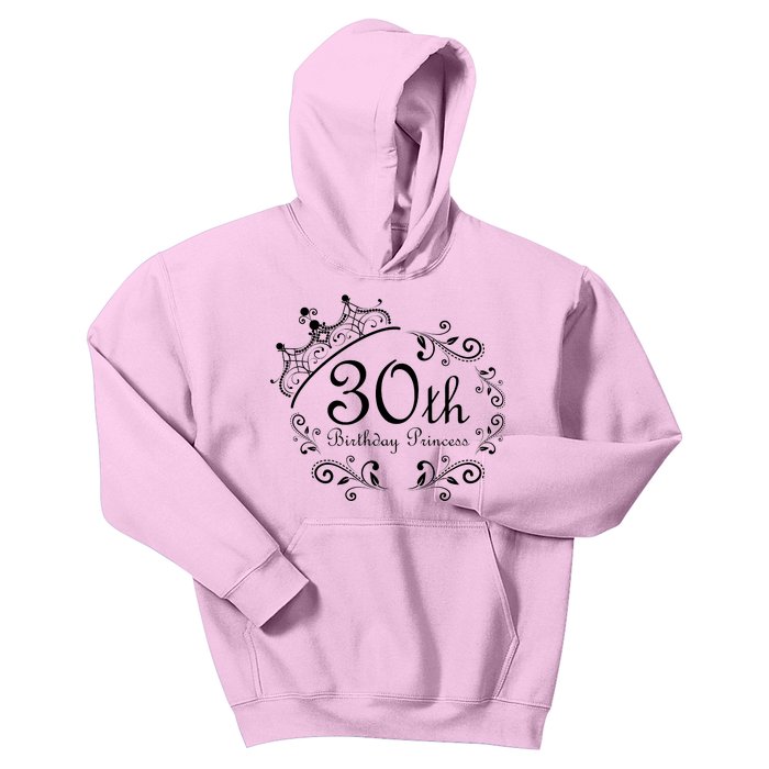 30th Birthday Princess Kids Hoodie