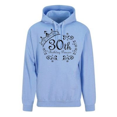 30th Birthday Princess Unisex Surf Hoodie