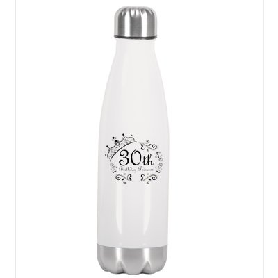 30th Birthday Princess Stainless Steel Insulated Water Bottle