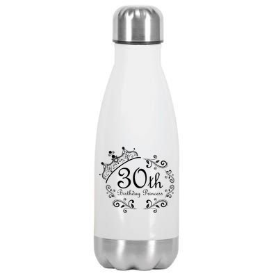 30th Birthday Princess Stainless Steel Insulated Water Bottle