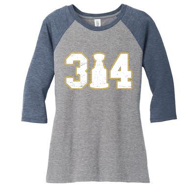 314 Hockey St. Louis Champions Women's Tri-Blend 3/4-Sleeve Raglan Shirt