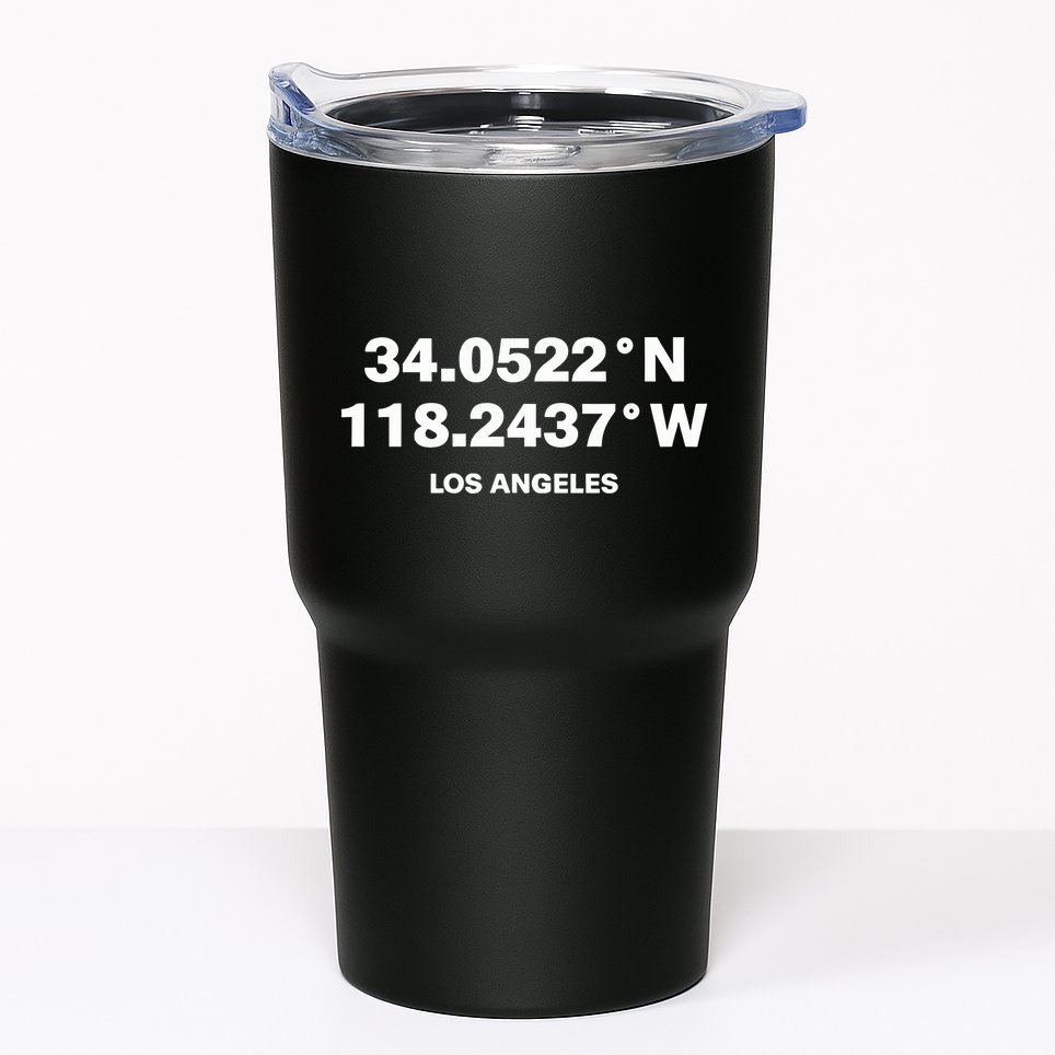 34.0522n 118.2437w Los Angeles Tumbler
