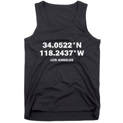 34.0522n 118.2437w Los Angeles Tank Top