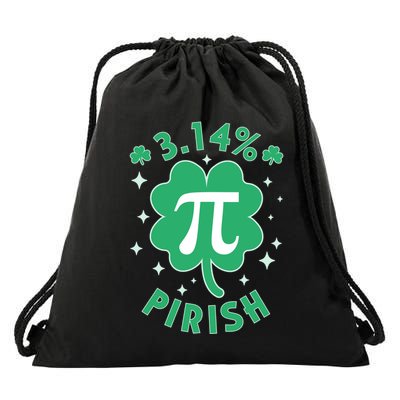 3 14% Pirish Funny Saint Patricks Day Green Math Geek Pi Day Great Gift Drawstring Bag