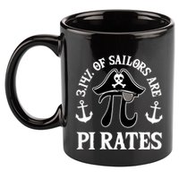 3 14 Percent Of Sailors Are Pi Rates Funny Pirates Pi Day Gift 11oz C Handle Ceramic Mug
