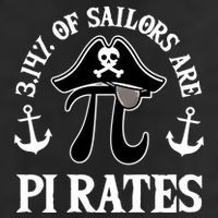 3 14 Percent Of Sailors Are Pi Rates Funny Pirates Pi Day Gift 25L Jumbo Tote
