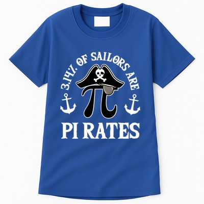 3 14 Percent Of Sailors Are Pi Rates Funny Pirates Pi Day Gift Tall T-Shirt