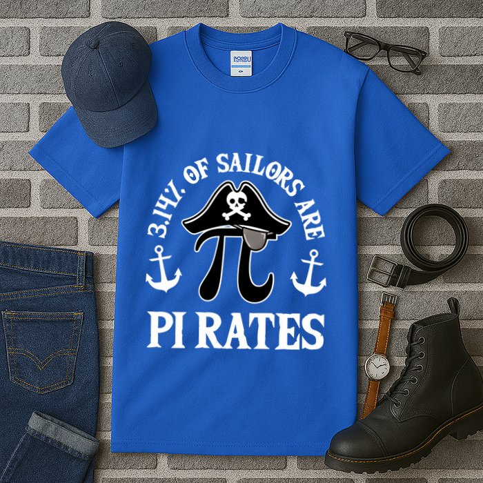 3 14 Percent Of Sailors Are Pi Rates Funny Pirates Pi Day Gift Tall T-Shirt