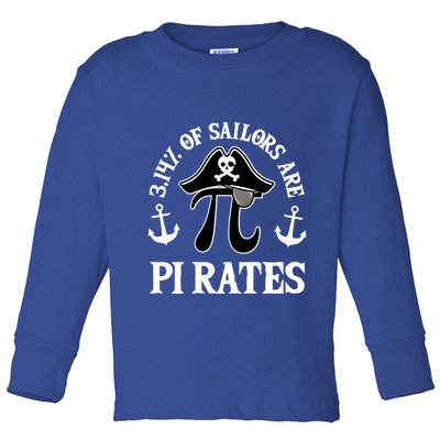 3 14 Percent Of Sailors Are Pi Rates Funny Pirates Pi Day Gift Toddler Long Sleeve Shirt