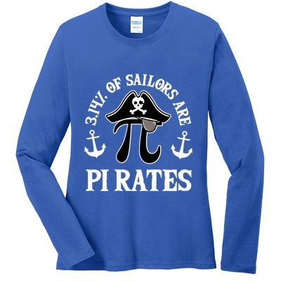 3 14 Percent Of Sailors Are Pi Rates Funny Pirates Pi Day Gift Ladies Long Sleeve Shirt