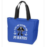 3 14 Percent Of Sailors Are Pi Rates Funny Pirates Pi Day Gift Zip Tote Bag