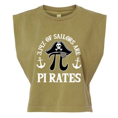 3 14 Percent Of Sailors Are Pi Rates Funny Pirates Pi Day Gift Garment-Dyed Women's Muscle Tee