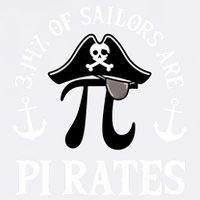 3 14 Percent Of Sailors Are Pi Rates Funny Pirates Pi Day Gift Garment-Dyed Sweatshirt