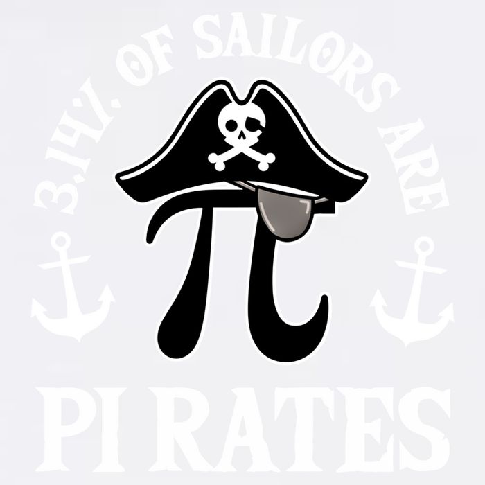 3 14 Percent Of Sailors Are Pi Rates Funny Pirates Pi Day Gift Garment-Dyed Sweatshirt