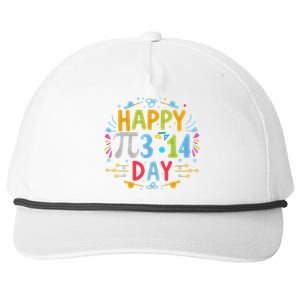 3 14 Pi Day Pie Day Pi Symbol For Math Lovers And Gift Snapback Five-Panel Rope Hat