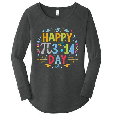 3 14 Pi Day Pie Day Pi Symbol For Math Lovers And Gift Women's Perfect Tri Tunic Long Sleeve Shirt