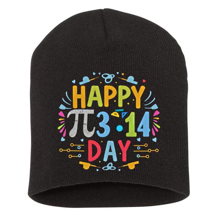 3 14 Pi Day Pie Day Pi Symbol For Math Lovers And Gift Short Acrylic Beanie