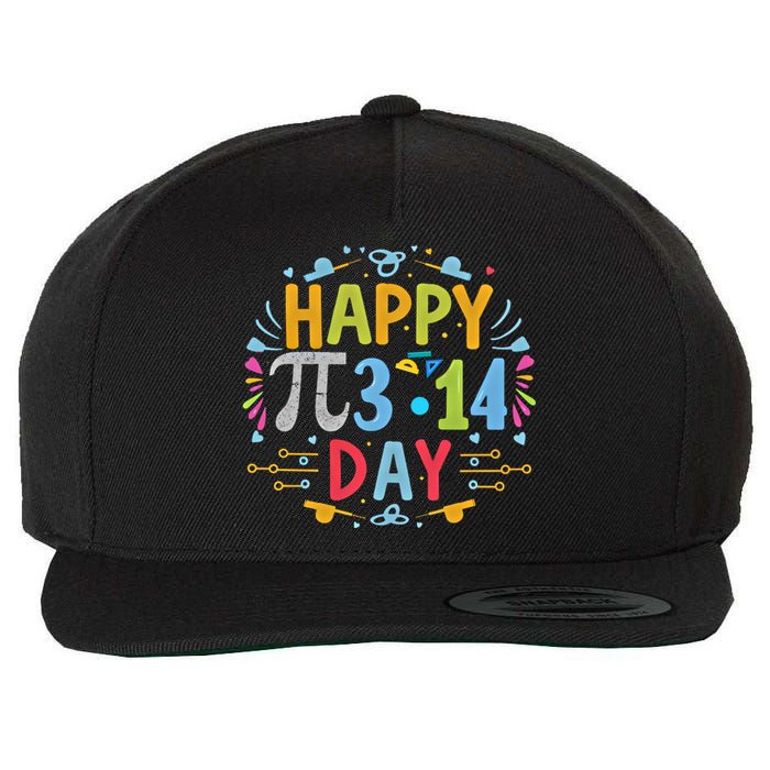 3 14 Pi Day Pie Day Pi Symbol For Math Lovers And Gift Wool Snapback Cap