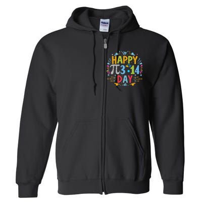 3 14 Pi Day Pie Day Pi Symbol For Math Lovers And Gift Full Zip Hoodie