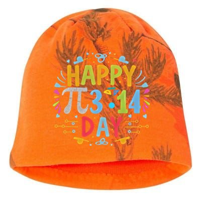 3 14 Pi Day Pie Day Pi Symbol For Math Lovers And Gift Kati - Camo Knit Beanie