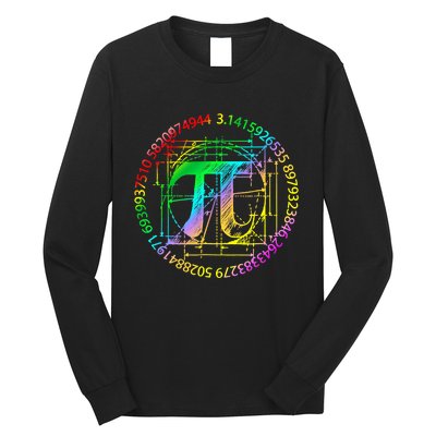 3 14 Pi Math Teacher Happy Pi Day Gift Long Sleeve Shirt