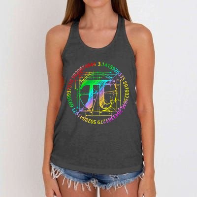 3 14 Pi Math Teacher Happy Pi Day Gift Women's Knotted Racerback Tank