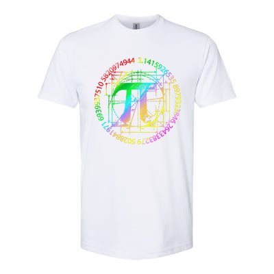 3 14 Pi Math Teacher Happy Pi Day Gift Softstyle® CVC T-Shirt