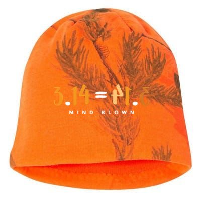 3 14 Pie Mind Blown Funny Math Pi Day Mathematics Gift Kati - Camo Knit Beanie