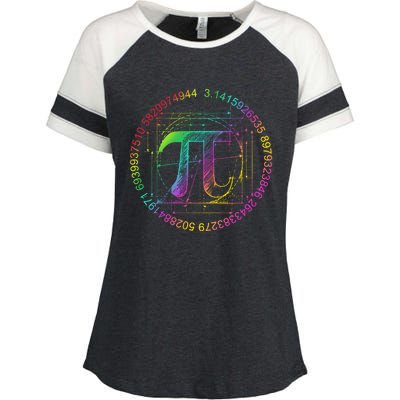 3 14 Pi Math Teacher Happy Pi Day Gift Enza Ladies Jersey Colorblock Tee