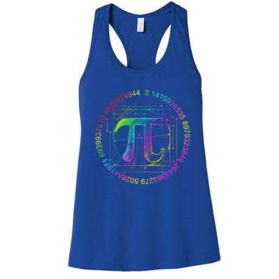 3 14 Pi Math Teacher Happy Pi Day Gift Women's Racerback Tank