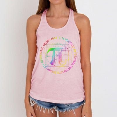 3 14 Pi Math Teacher Happy Pi Day Gift Women's Knotted Racerback Tank