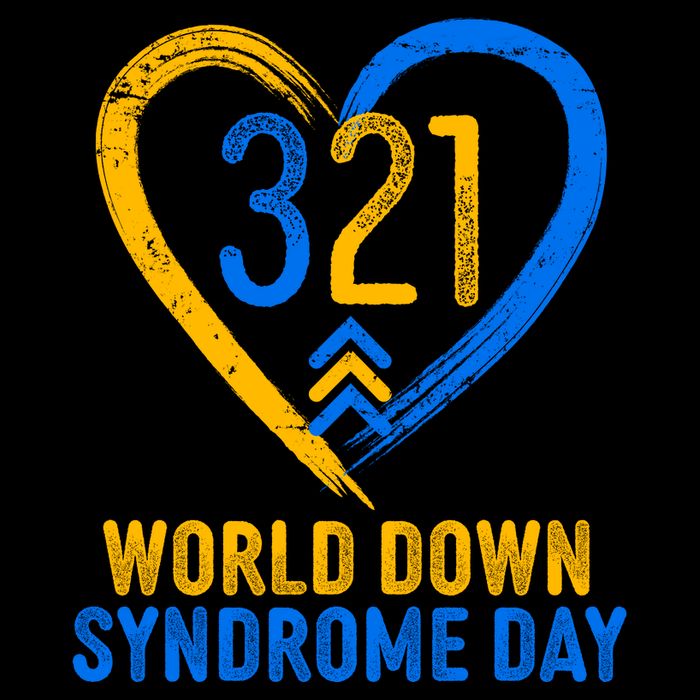 321 World Down Syndrome Day Blue And Yellow Painted Heart 16 in Basic Backpack