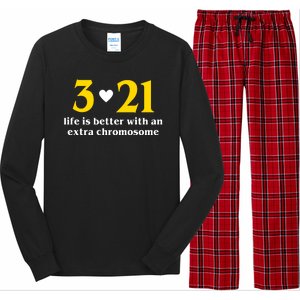 3 21 Life Is Better With An Extra Chromosome Down Syndrome Long Sleeve Pajama Set